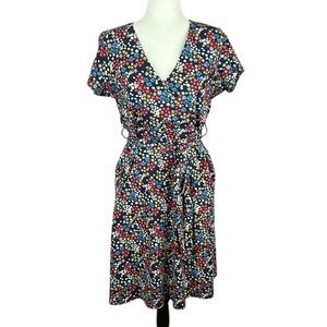 Mountain Warehouse Santorini Daisy Cotton Floral Short Sleeve Dress Size 10 Blue
